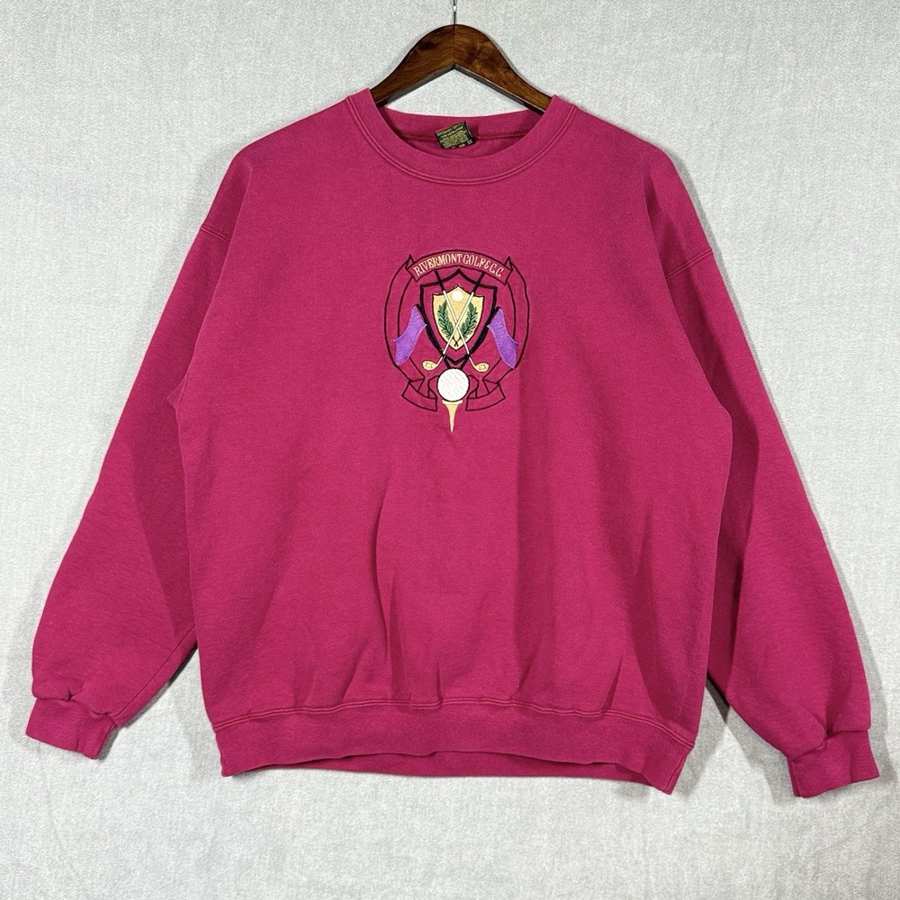 VTG 90s Cross Creek Rivermont Golf & CC Crewneck Sweatshirt Mens Large‎ USA Made